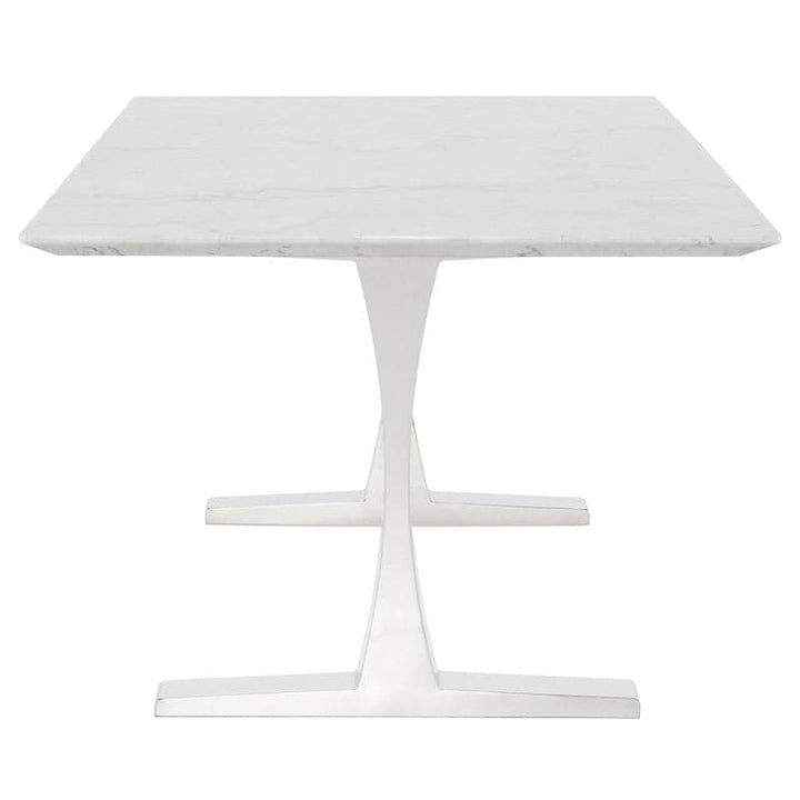 Toulouse Dining Table-Nuevo-NUEVO-HGNA482-Dining TablesSmall-Gold Legs-White-15-France and Son