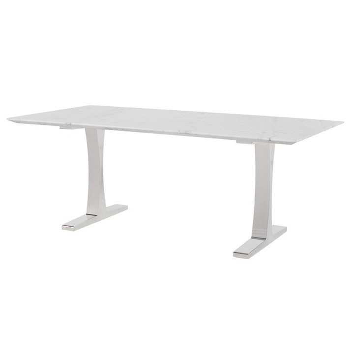 Toulouse Dining Table-Nuevo-NUEVO-HGNA480-Dining TablesSmall-Silver Legs-White-12-France and Son