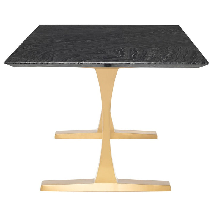 Toulouse Dining Table-Nuevo-NUEVO-HGNA482-Dining TablesSmall-Gold Legs-White-9-France and Son