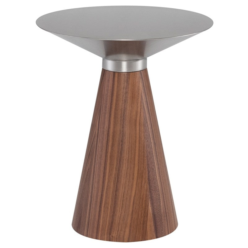 Iris Side Table-Nuevo-NUEVO-HGNA549-Side TablesMedium-brushed stainless-walnut veneer-51-France and Son