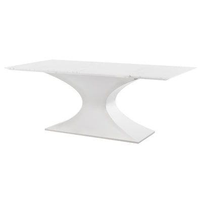 Praetorian Dining Table-Nuevo-NUEVO-HGNA562-Dining TablesSmall-polished stainless-white marble-9-France and Son