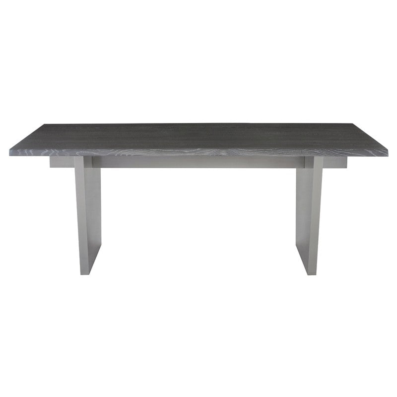 Aiden Dining Table-Nuevo-NUEVO-HGNA437-Dining TablesSilver legs & clear tempered glass top-Medium-34-France and Son