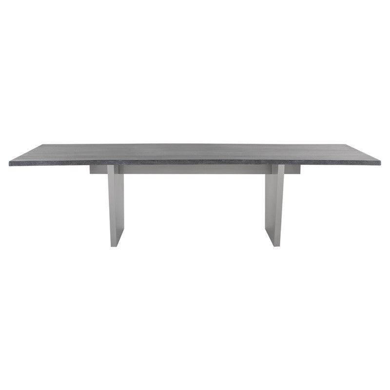 Aiden Dining Table-Nuevo-NUEVO-HGNA437-Dining TablesSilver legs & clear tempered glass top-Medium-30-France and Son