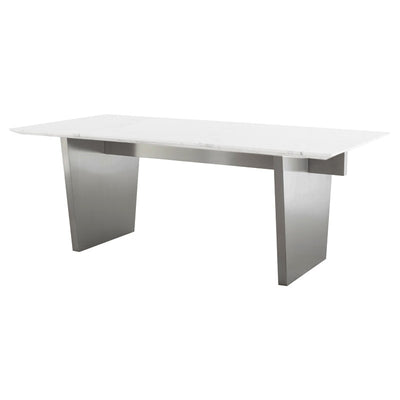 Aiden Dining Table-Nuevo-NUEVO-HGNA579-Dining TablesWhite Silver-1-France and Son