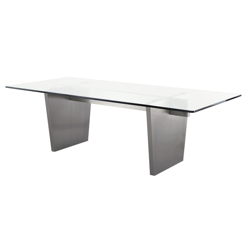 Aiden Dining Table-Nuevo-NUEVO-HGNA581-Dining TablesGraphite legs & clear tempered glass top-Medium-11-France and Son
