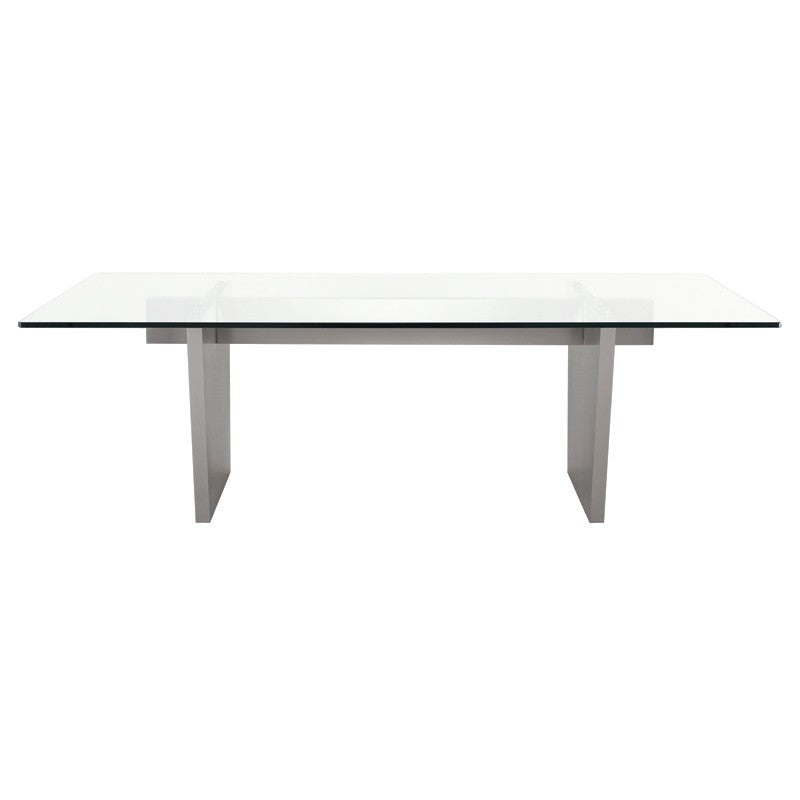 Aiden Dining Table-Nuevo-NUEVO-HGNA437-Dining TablesSilver legs & clear tempered glass top-Medium-12-France and Son