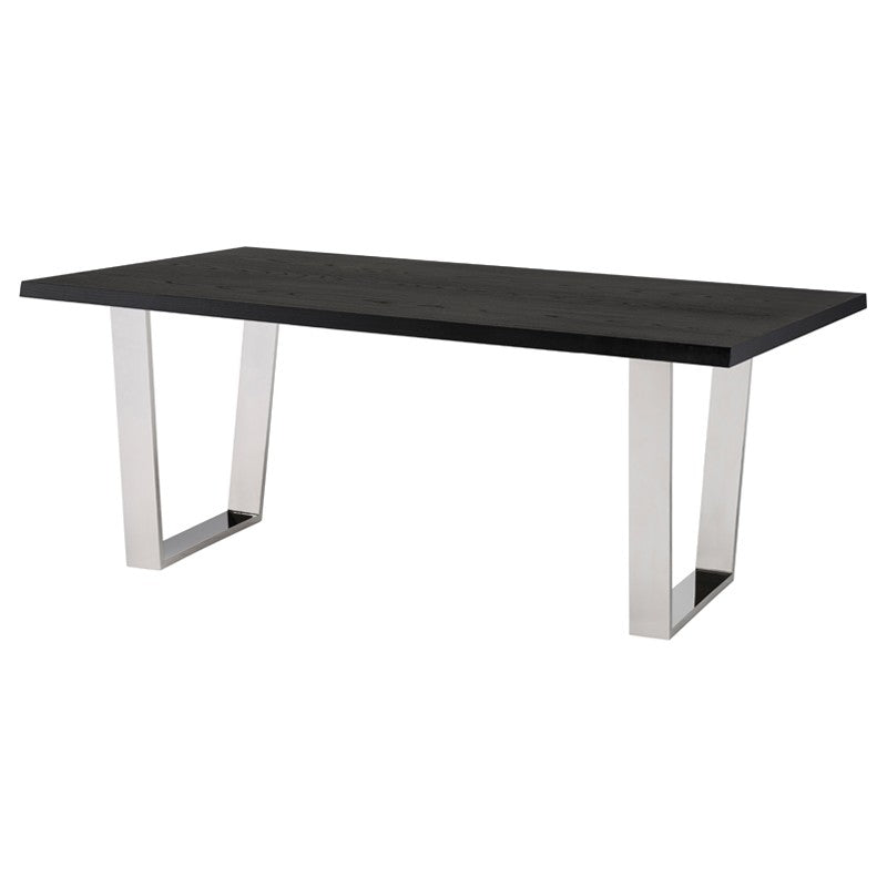 Versailles Dining Table-Nuevo-NUEVO-HGNA629-Dining TablesSmall-Onyx-polished steel-12-France and Son