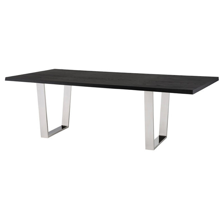 Versailles Dining Table-Nuevo-NUEVO-HGNA631-Dining TablesMedium-Onyx-polished steel-14-France and Son