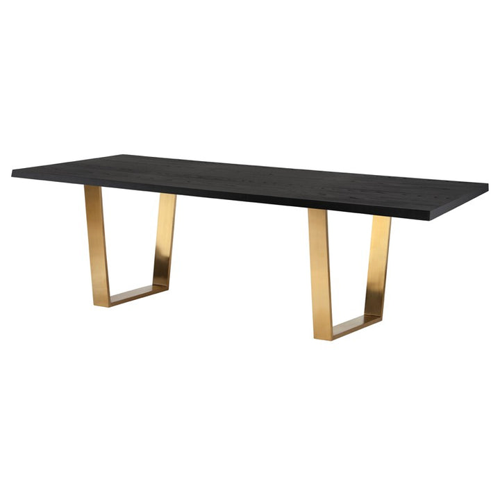 Versailles Dining Table-Nuevo-NUEVO-HGNA632-Dining TablesMedium-Onyx-brushed gold-8-France and Son