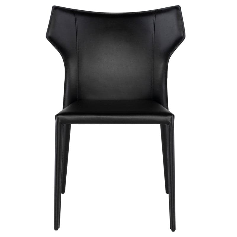 Wayne Dining Chair-Nuevo-NUEVO-HGND135-Dining ChairsBrushed stainless legs-Black-26-France and Son