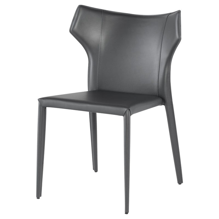 Wayne Dining Chair-Nuevo-NUEVO-HGND132-Dining ChairsDark Grey leather legs-Dark Grey-37-France and Son