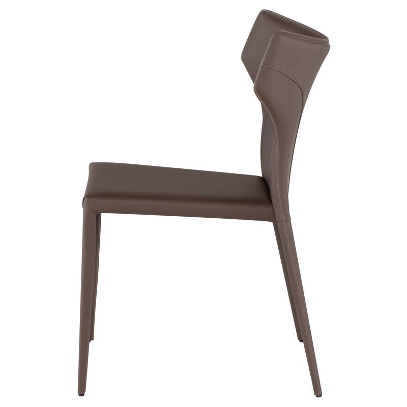 Wayne Dining Chair-Nuevo-NUEVO-HGND135-Dining ChairsBrushed stainless legs-Black-29-France and Son