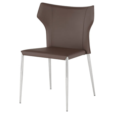 Wayne Dining Chair-Nuevo-NUEVO-HGND138-Dining ChairsBrushed stainless legs-Mink-8-France and Son