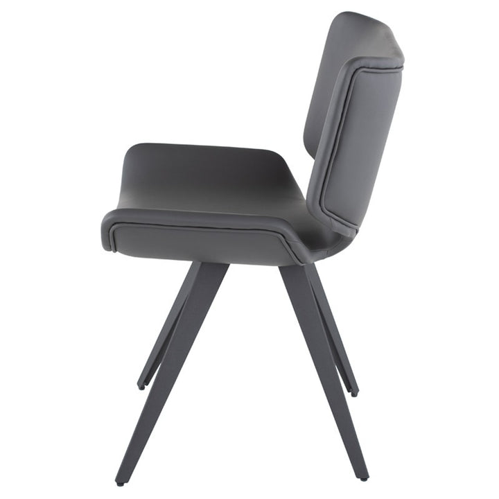 Astra Dining Chair-Nuevo-NUEVO-HGNE100-Dining ChairsShadow Grey velour seat & titanium steel legs-20-France and Son