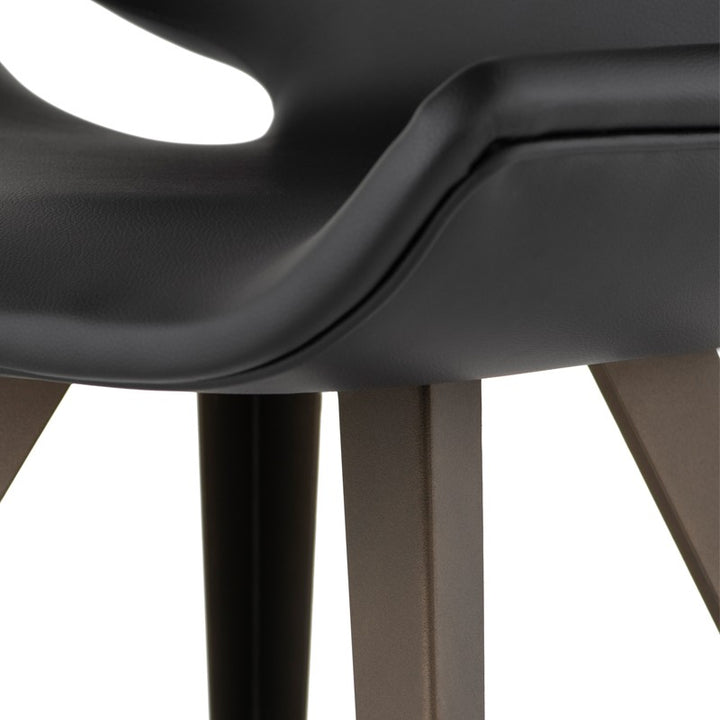 Astra Dining Chair-Nuevo-NUEVO-HGNE100-Dining ChairsShadow Grey velour seat & titanium steel legs-25-France and Son