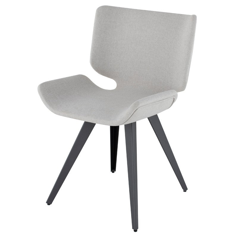 Astra Dining Chair-Nuevo-NUEVO-HGNE128-Dining ChairsStone Grey seat & titanium steel legs-27-France and Son