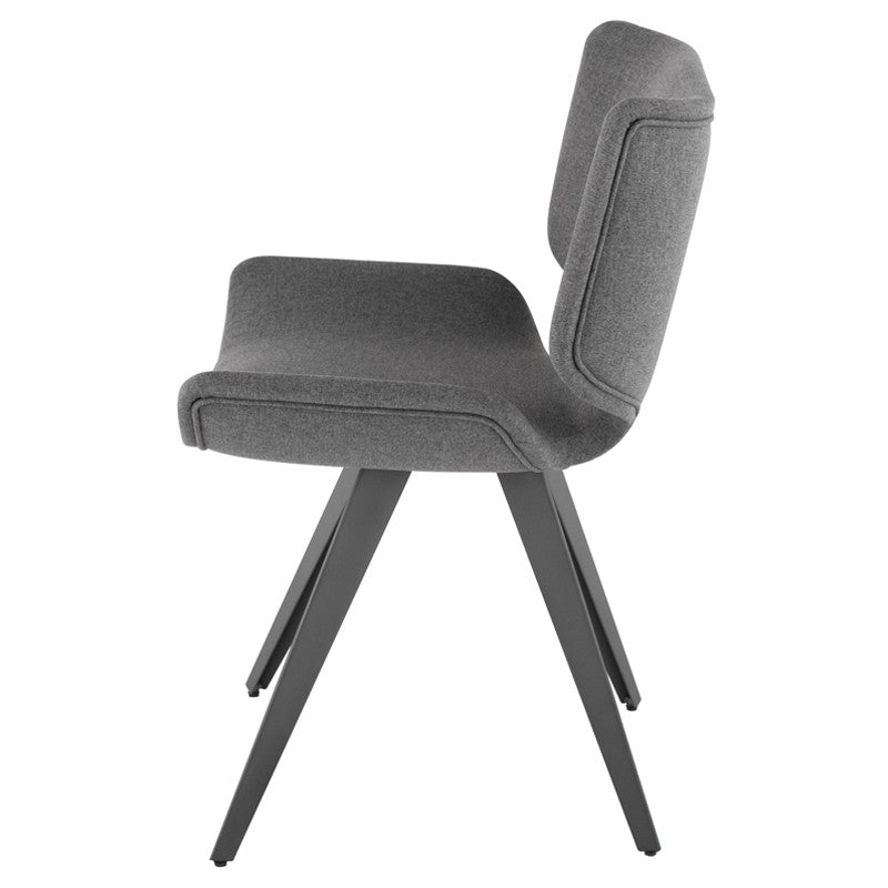 Astra Dining Chair-Nuevo-NUEVO-HGNE100-Dining ChairsShadow Grey velour seat & titanium steel legs-34-France and Son