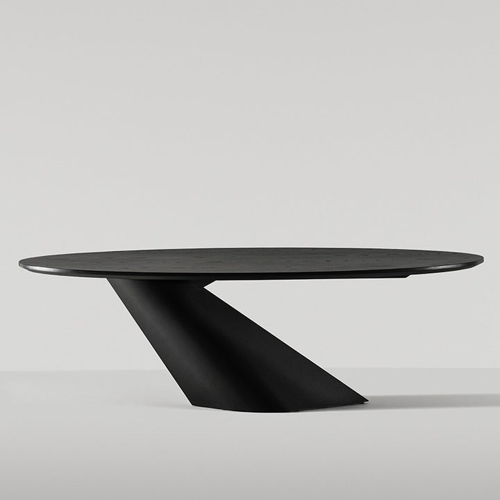 Oblo Dining Table-Nuevo-NUEVO-HGNE278-Dining TablesBlack ceramic & black base-Small-3-France and Son