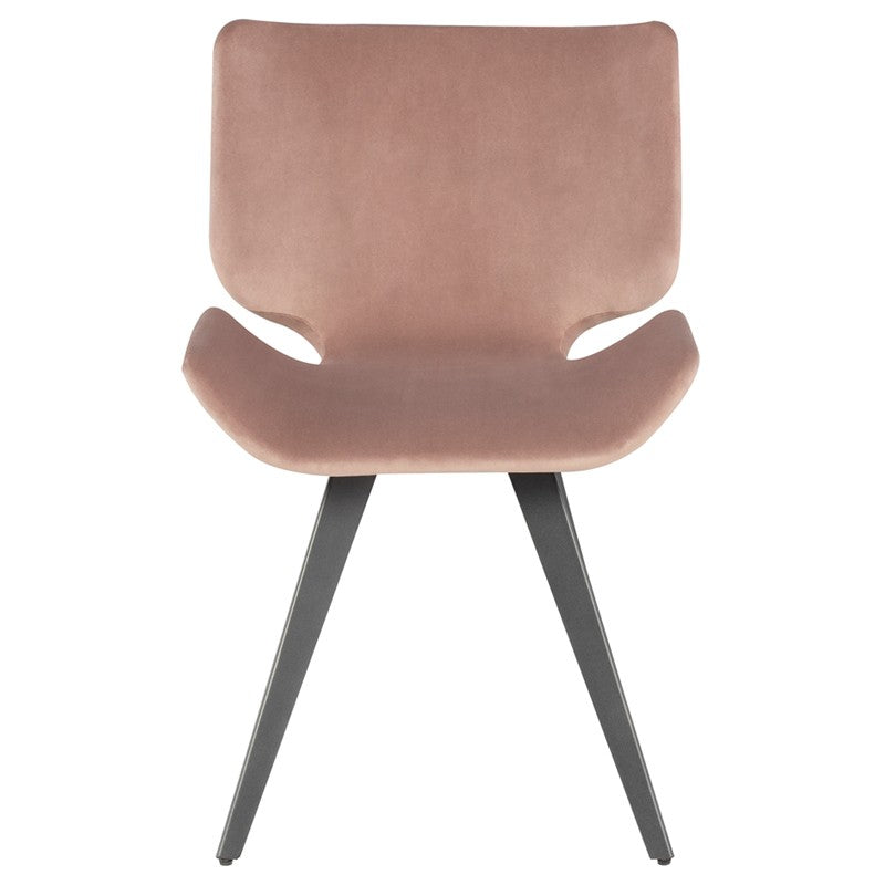 Astra Dining Chair-Nuevo-NUEVO-HGNE100-Dining ChairsShadow Grey velour seat & titanium steel legs-43-France and Son