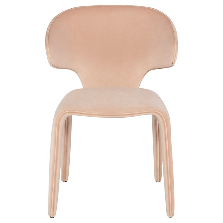 Bandi Dining Chair-Nuevo-NUEVO-HGNE166-Dining ChairsPeach Velour-4-France and Son