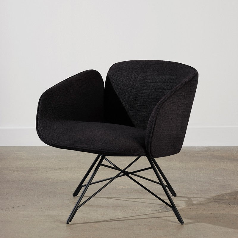 Doppio Occasional Chair-Nuevo-NUEVO-HGNE221-Lounge Chairscoal fabric-2-France and Son