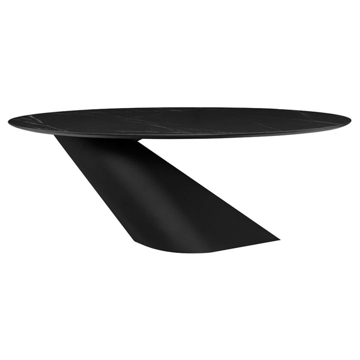 Oblo Dining Table-Nuevo-NUEVO-HGNE278-Dining TablesBlack ceramic & black base-Small-4-France and Son