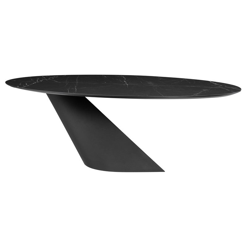 Oblo Dining Table-Nuevo-NUEVO-HGNE279-Dining TablesBlack ceramic & black base-Large-7-France and Son