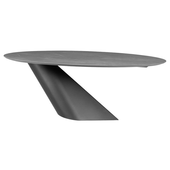 Oblo Dining Table-Nuevo-NUEVO-HGNE280-Dining TablesGrey ceramic & titanium base-Small-9-France and Son