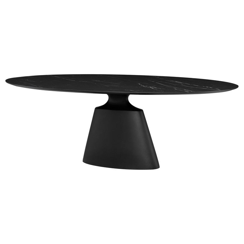 Taji Dining Table - Oval-Nuevo-STOCKR-NUEVO-HGNE285-Dining TablesMedium-Black-2-France and Son