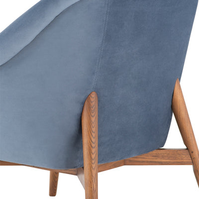 Charlize Occasional Chair-Nuevo-NUEVO-HGSC180-Lounge ChairsMIDNIGHT BLUE & walnut stained ash legs-26-France and Son