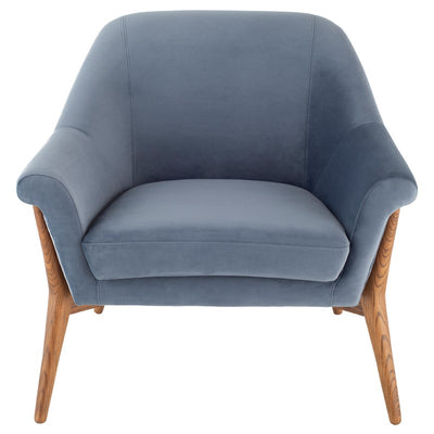 Charlize Occasional Chair-Nuevo-NUEVO-HGSC180-Lounge ChairsMIDNIGHT BLUE & walnut stained ash legs-24-France and Son