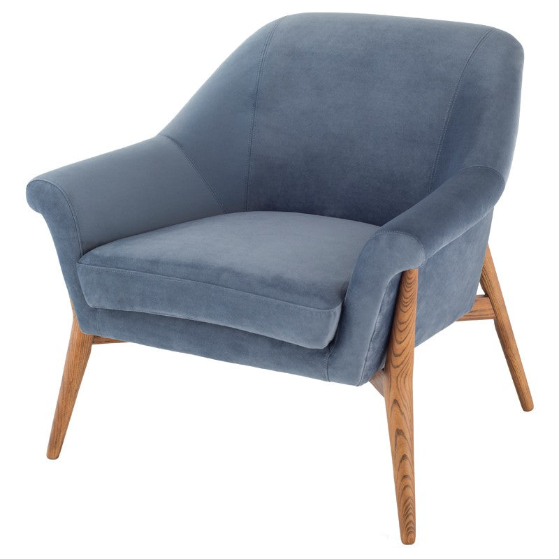 Charlize Occasional Chair-Nuevo-NUEVO-HGSC181-Lounge ChairsDUSTY BLUE & walnut stained ash legs-23-France and Son
