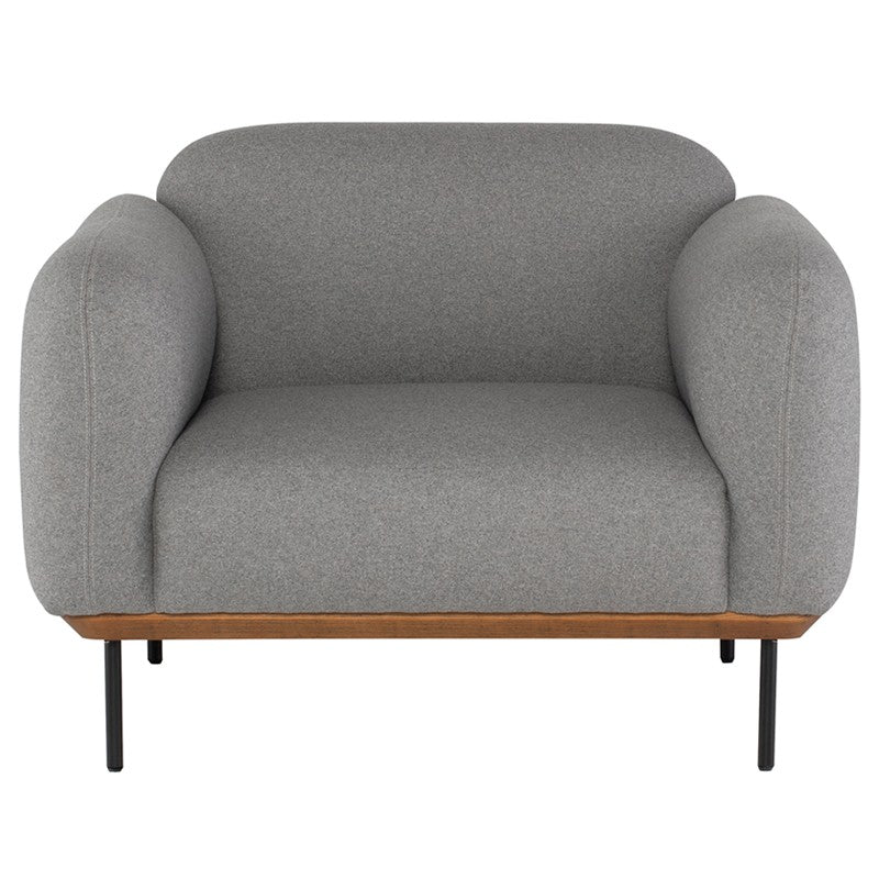 Benson Occasional Chair-Nuevo-NUEVO-HGSC259-Lounge ChairsShadow Grey fabric & matte brass legs-17-France and Son