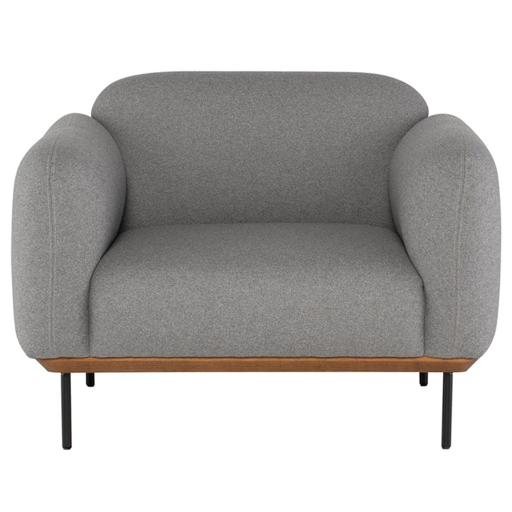 Benson Occasional Chair-Nuevo-NUEVO-HGSC259-Lounge ChairsShadow Grey fabric & matte brass legs-17-France and Son