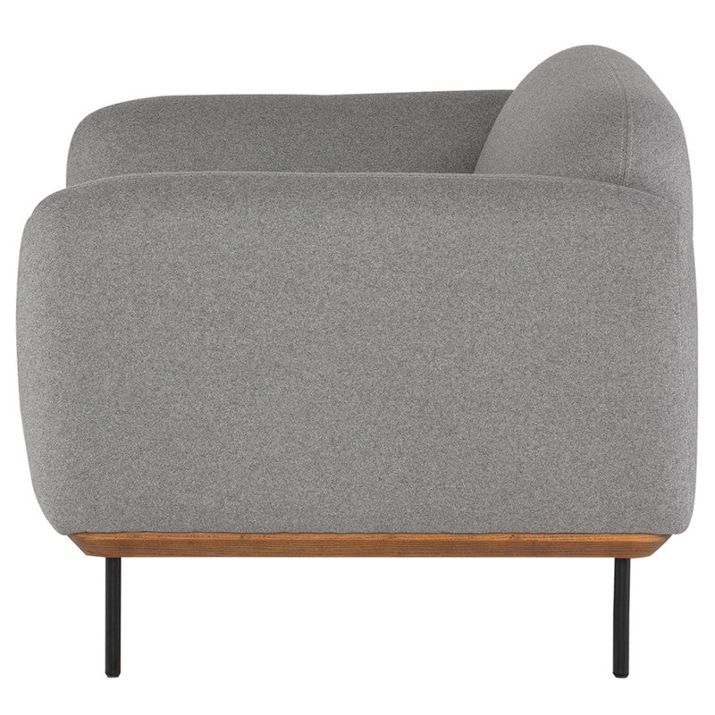 Benson Occasional Chair-Nuevo-NUEVO-HGSC259-Lounge ChairsShadow Grey fabric & matte brass legs-18-France and Son