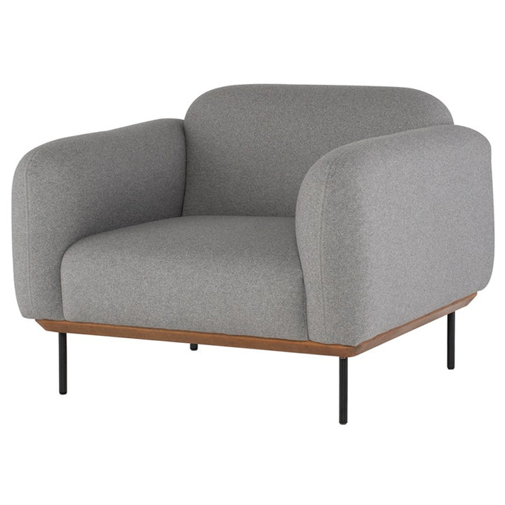 Benson Occasional Chair-Nuevo-NUEVO-HGSC214-Lounge ChairsLight Grey fabric & matte black steel legs-16-France and Son