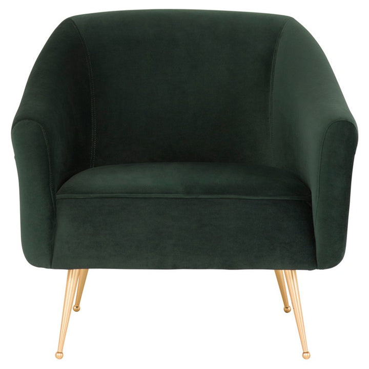 Lucie Occasional Chair-Nuevo-NUEVO-HGSC287-Lounge ChairsMidnight blue & brushed gold legs-11-France and Son