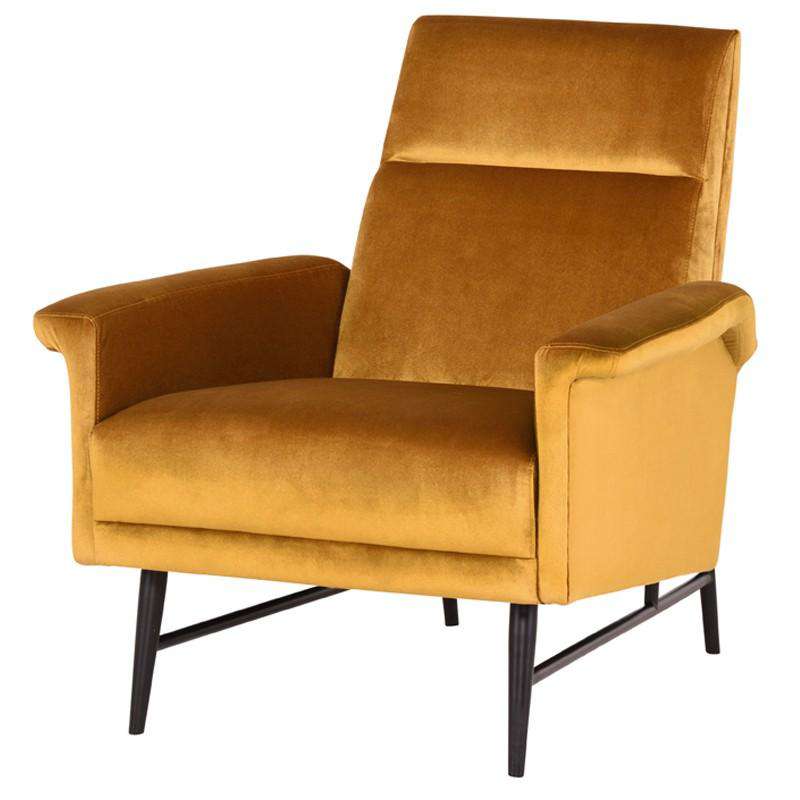 Mathise Occasional Chair-Nuevo-NUEVO-HGSC341-Lounge Chairsmustard velour seat & matte black legs-18-France and Son