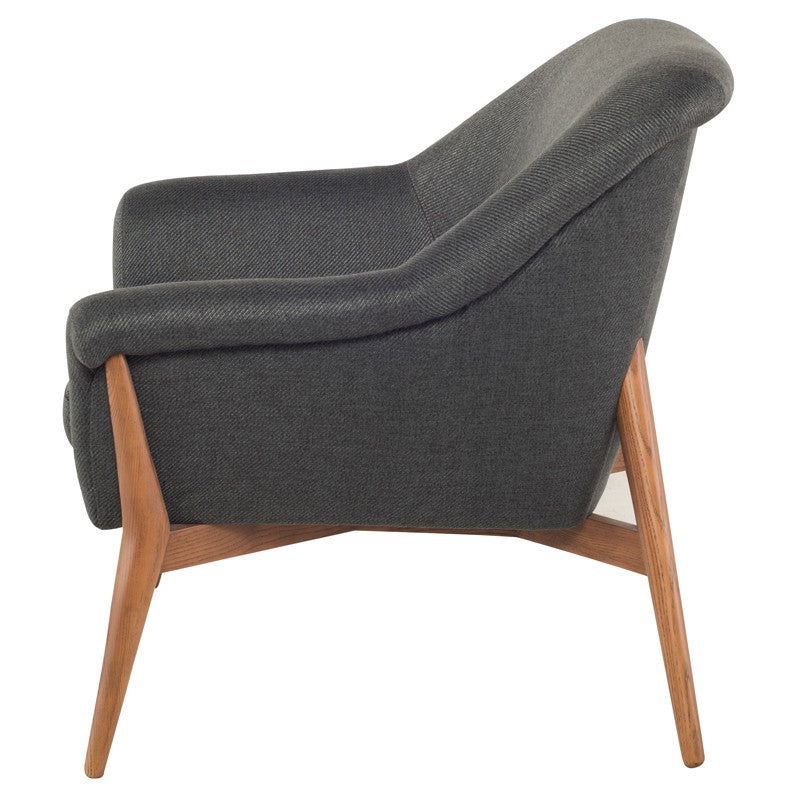 Charlize Occasional Chair-Nuevo-NUEVO-HGSC180-Lounge ChairsMIDNIGHT BLUE & walnut stained ash legs-36-France and Son