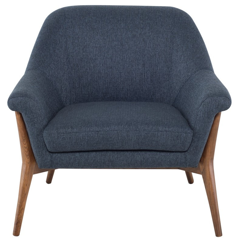 Charlize Occasional Chair-Nuevo-NUEVO-HGSC180-Lounge ChairsMIDNIGHT BLUE & walnut stained ash legs-30-France and Son