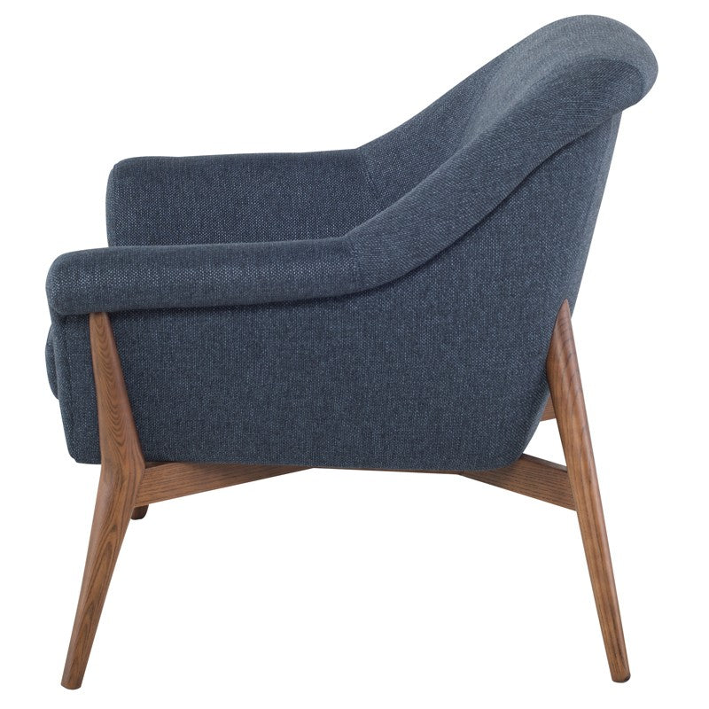 Charlize Occasional Chair-Nuevo-NUEVO-HGSC180-Lounge ChairsMIDNIGHT BLUE & walnut stained ash legs-31-France and Son