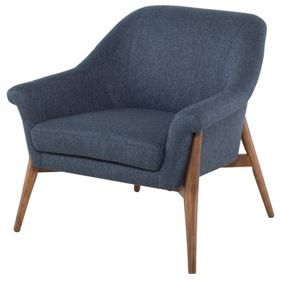 Charlize Occasional Chair-Nuevo-NUEVO-HGSC385-Lounge ChairsDENIM TWEED & walnut stained ash legs-29-France and Son