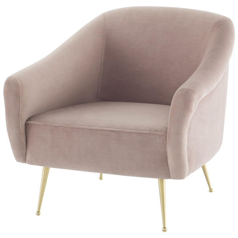 Lucie Occasional Chair-Nuevo-NUEVO-HGSC391-Lounge ChairsBlush & brushed gold legs-16-France and Son