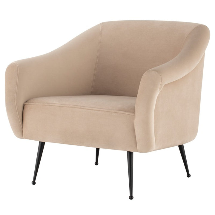 Lucie Occasional Chair-Nuevo-NUEVO-HGSC443-Lounge ChairsNude & matte black steel legs-26-France and Son