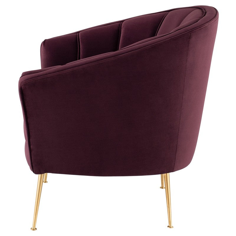 Aria Occasional Chair-Nuevo-NUEVO-HGSC475-Lounge Chairsblack velour seat & brushed gold legs-17-France and Son