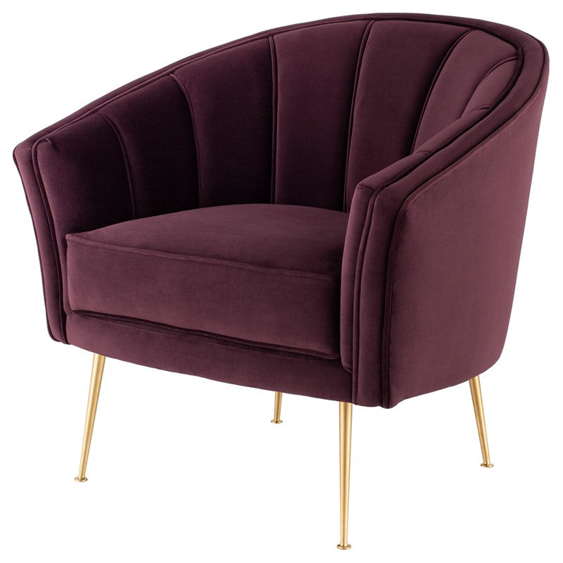 Aria Occasional Chair-Nuevo-NUEVO-HGSC445-Lounge Chairsmulberry velour seat & brushed gold legs-15-France and Son