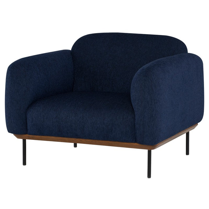 Benson Occasional Chair-Nuevo-NUEVO-HGSC615-Lounge Chairstrue blue boucle & matte black steel legs-28-France and Son