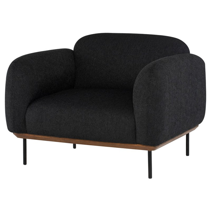 Benson Occasional Chair-Nuevo-NUEVO-HGSC631-Lounge Chairsactivated charcoal boucle & matte black steel legs-33-France and Son