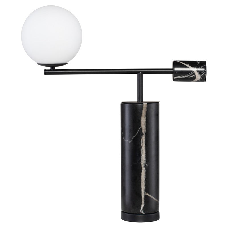 JUSTINE table lamp-Nuevo-NUEVO-HGSK404-Table LampsBlack Marble-2-France and Son