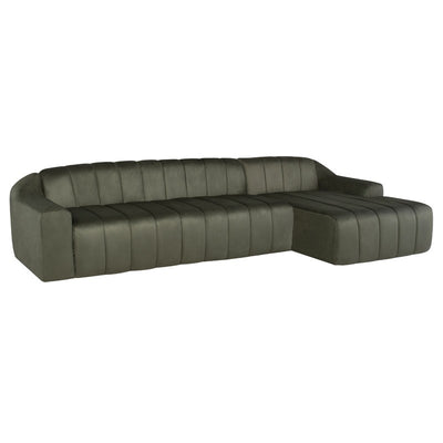 Coraline Sectional Sofa-Nuevo-NUEVO-HGSN423-SectionalsSage Microsuede-Left-5-France and Son